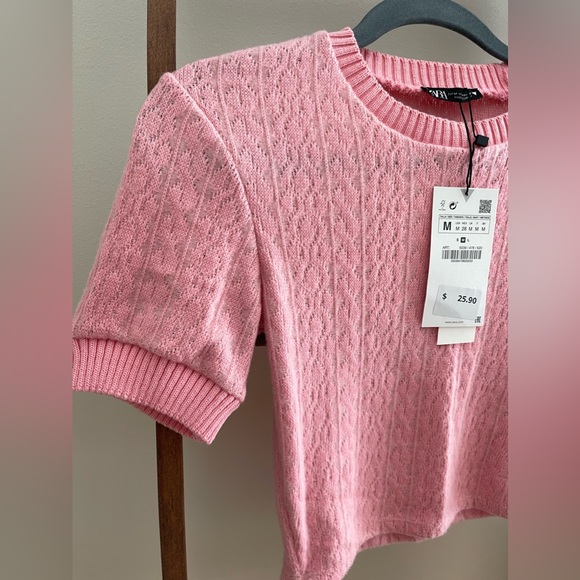 ZARA SWEATER CROPPED SHIRT - Picture 4 of 5